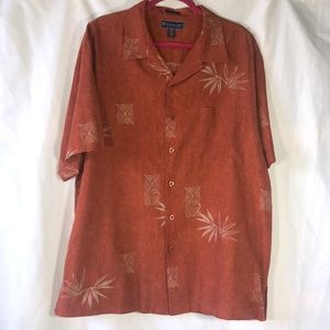 Rust Red Botanical Button Down